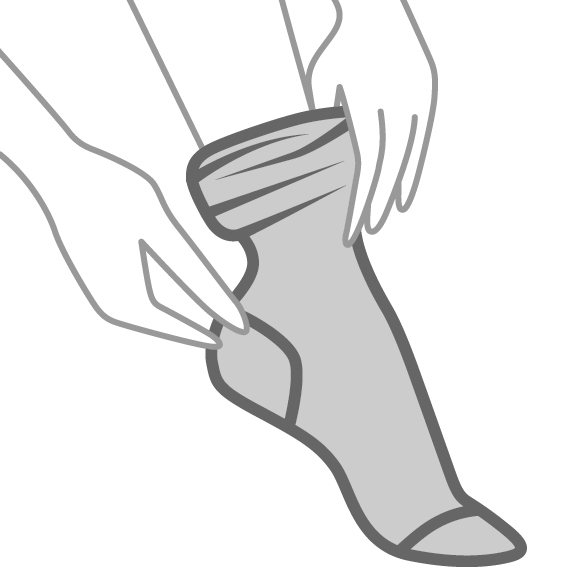 Odijevanje čarapa - 2.korak